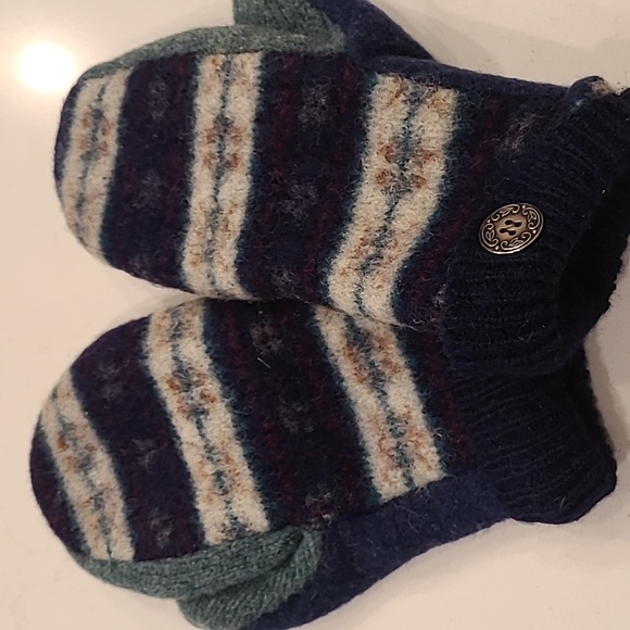 Upcycled Handmade Wool Boutique Mittens - Picture 1 of 7